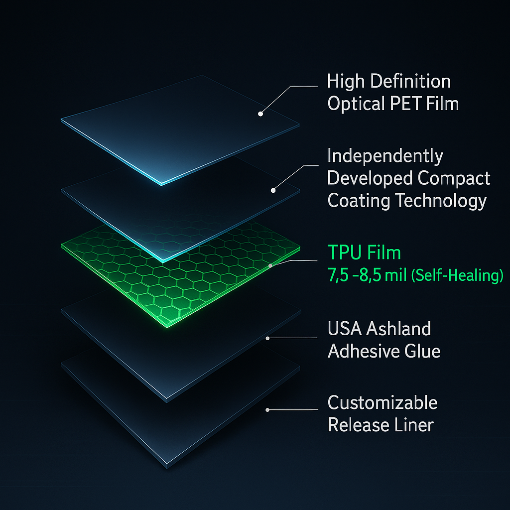 4 layers of Skintech PPF film